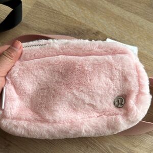 Lululemon Soft Pink Plush Belt Bag